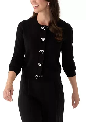 Women's Bow Embellished Cardigan