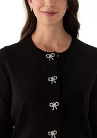 Women's Bow Embellished Cardigan