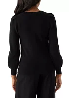 Women's Embellished Crew Neck Pullover Sweater