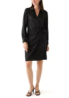 Women's Long Sleeve Wrap Shirtdress