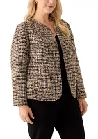 Plus Kissing Front Blazer