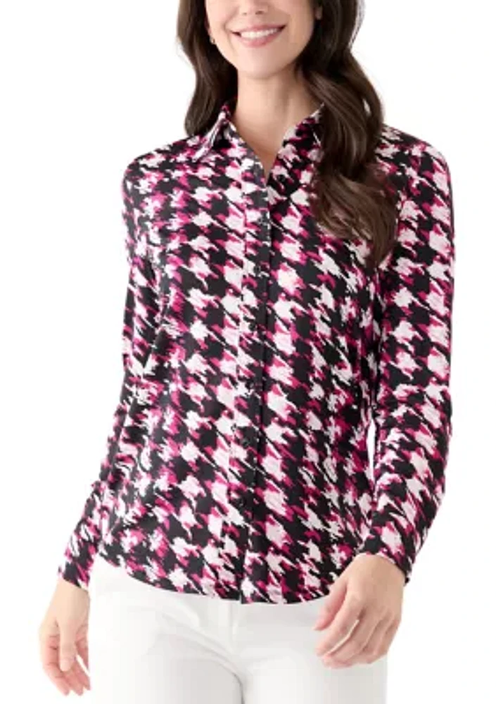 Women's Printed Button Down Shirt