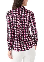 Women's Printed Button Down Shirt