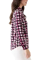 Women's Printed Button Down Shirt