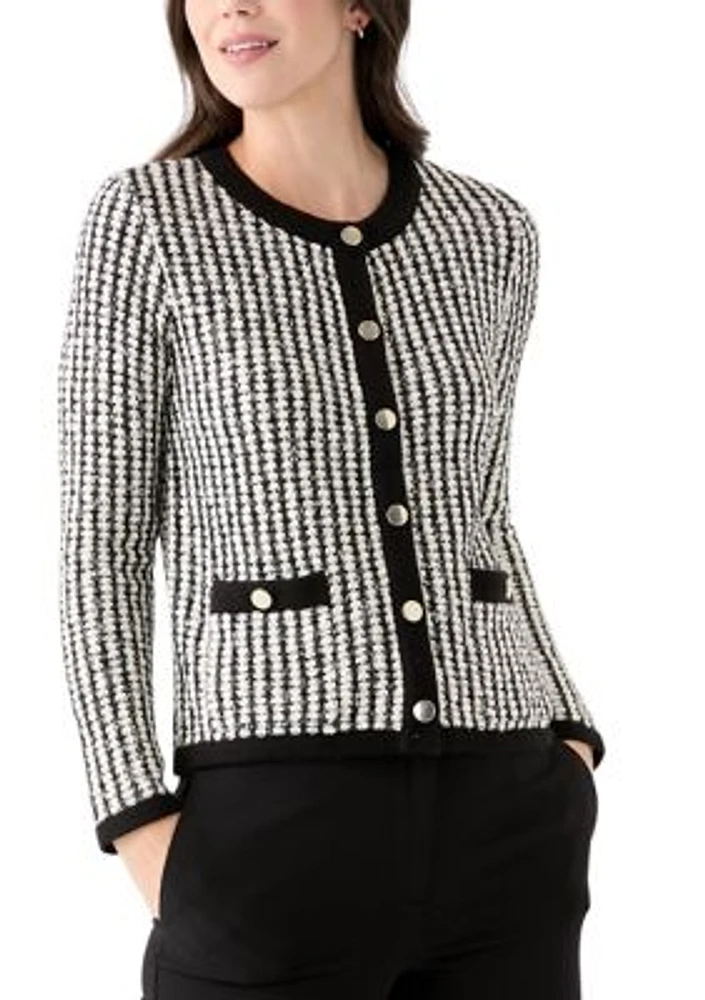 Women's Textured Tipped Cardigan