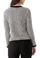 Women's Textured Tipped Cardigan