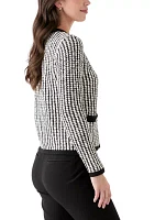Women's Textured Tipped Cardigan