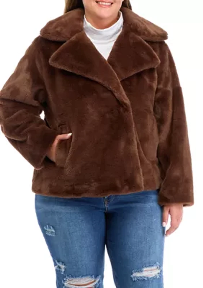 Plus Faux Fur Jacket