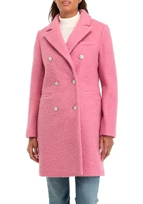 Women's Jewel Button Car Coat