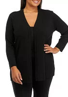 Plus Open Cardigan