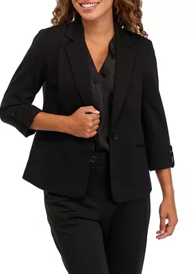 Petite One Button Blazer