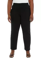 Plus Pull On Slash Pocket Trouser Pants