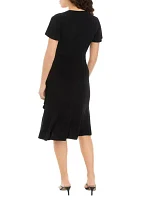 Petite Faux Wrap Dress