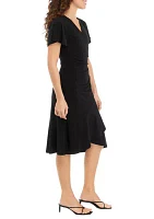 Petite Faux Wrap Dress