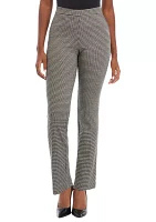 Petite Pull On Slash Pocket Straight Ankle Pants