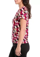 Women's Tulip Sleeve Printed Top