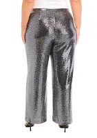 Plus Pull On Shine Dot Trousers