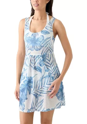 Sleeveless Printed Swim Cover Up Dress