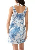 Sleeveless Printed Swim Cover Up Dress