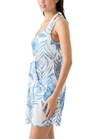 Sleeveless Printed Swim Cover Up Dress