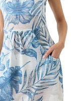 Sleeveless Printed Swim Cover Up Dress