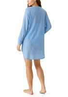 Solid Button Front Swim Shirt Coverup