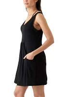 Solid Deep Pocket Swim Cover Up Dress