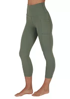 Women's High Rise Interlock Tribeca Cropped Leggings with Side Pocket