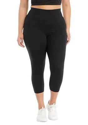 Plus High Rise Interlock Tribeca Cropped Leggings with Side Pocket