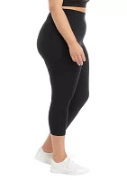 Plus High Rise Interlock Tribeca Cropped Leggings with Side Pocket