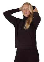 Women's Long Sleeve Fleece Rib Pullover Hoodie