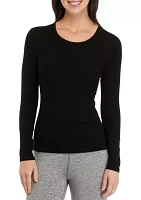 Women's Heavenly Ribbed Kathleen Long Sleeve Top with Shelf Bra