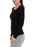 Women's Heavenly Ribbed Kathleen Long Sleeve Top with Shelf Bra