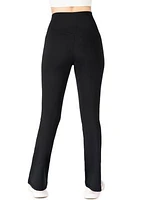 Lux Madison Crossover Elastic Free Waistband with V-Back and Ankle Flared Pants