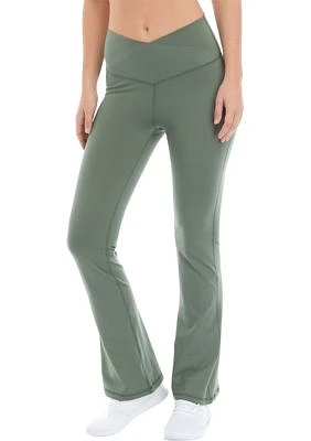 Lux Willow High Crossover Elastic Free Waist Flare Pants