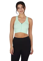 Seamless Bra Top with Zipper Front