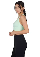 Seamless Bra Top with Zipper Front