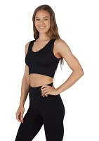 Ribbed Seamless Bianca V-Neck Cropped Tank Top