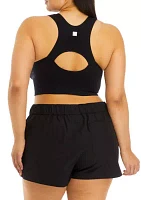 Plus Seamless Bra Top with Zipper Front