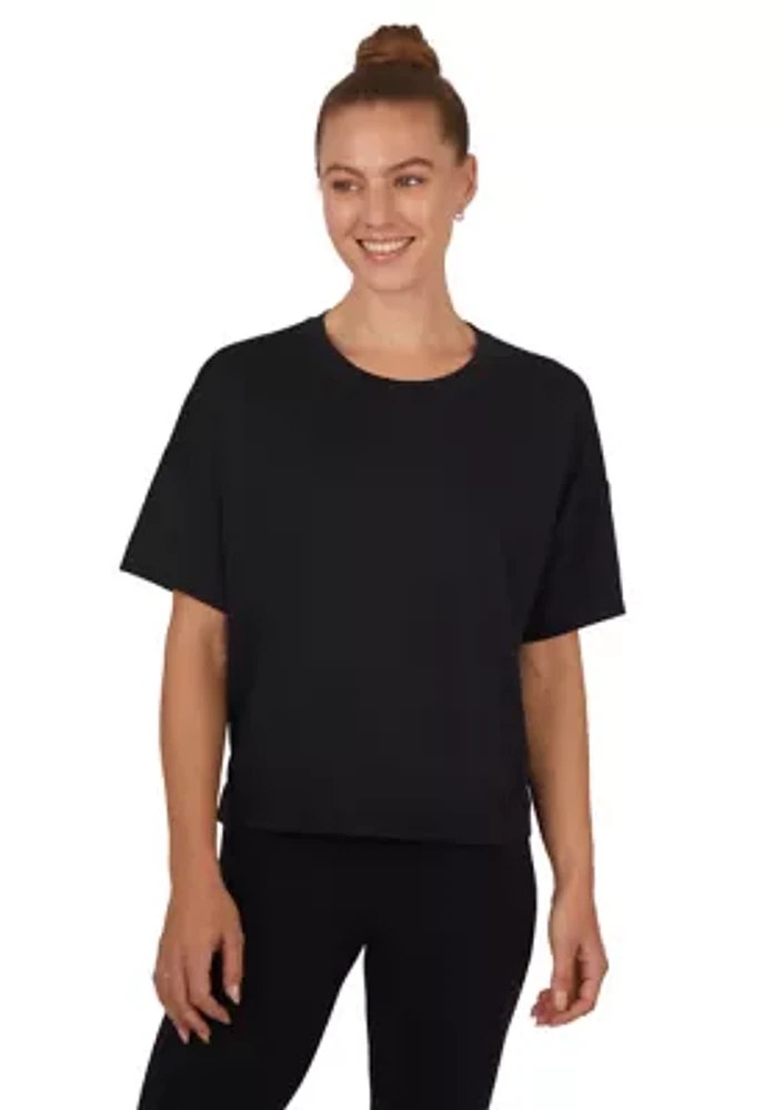 Women's Short Sleeve Deluxe Boxy Cropped T-Shirt