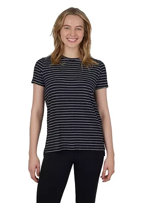 Women's Striped Ribbed Knit Top