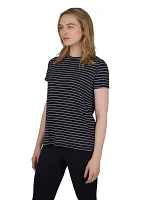 Women's Striped Ribbed Knit Top