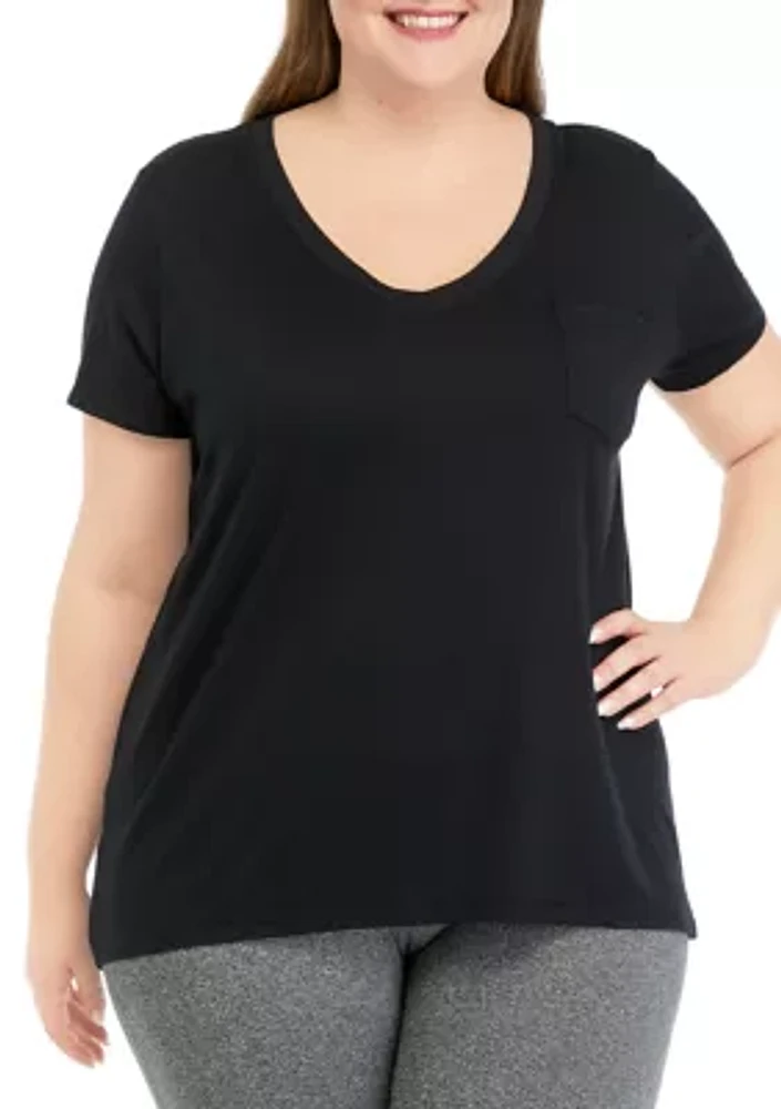 Plus Short Sleeve Super Soft Sloane V-Neck T-Shirt