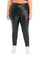 Plus Faux Leather High Rise Leggings