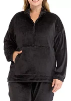 Plus Double Butter Nadia 1/2 Zip Pullover Sweatshirt