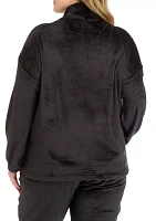 Plus Double Butter Nadia 1/2 Zip Pullover Sweatshirt