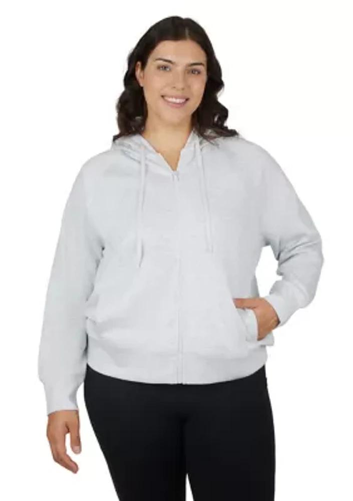 Plus Scuba Hoodie with Side Pockets