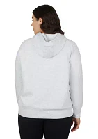 Plus Scuba Hoodie with Side Pockets