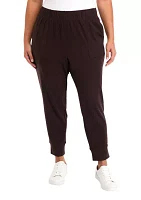 Plus Ribbed Fleece Slim Fit Joggers