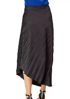 Women's Asymmetrical Pleated Midi Skirt